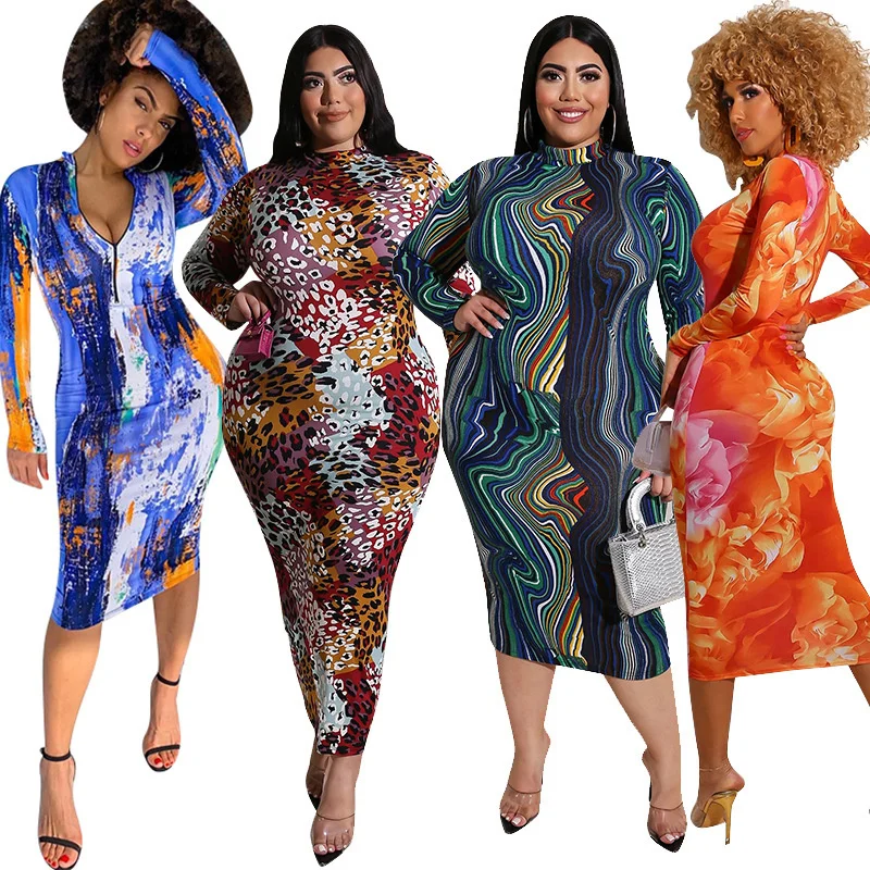 Autumn Women Tie Dye Print Plus Size XL-5XL Long Sleeve Zipper Up Maxi Dress Sexy Party Club Beach Long Dresses Vestidos
Autumn Women Tie Dye Print Plus Size XL-5XL Long Sleeve Zipper Up Maxi Dress Sexy Party Club Beach Long Dresses Vestidos