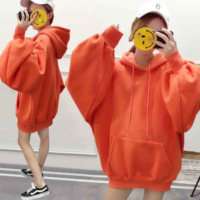 Hoodies Women Hooded Solid Simple Pullovers Korean Style Warm New Arrival Casual Students Comfortable Female Spring Loose Cozy 
Hoodies Women Hooded Solid Simple Pullovers Korean Style Warm New Arrival Casual Students Comfortable Female Spring Loose Cozy