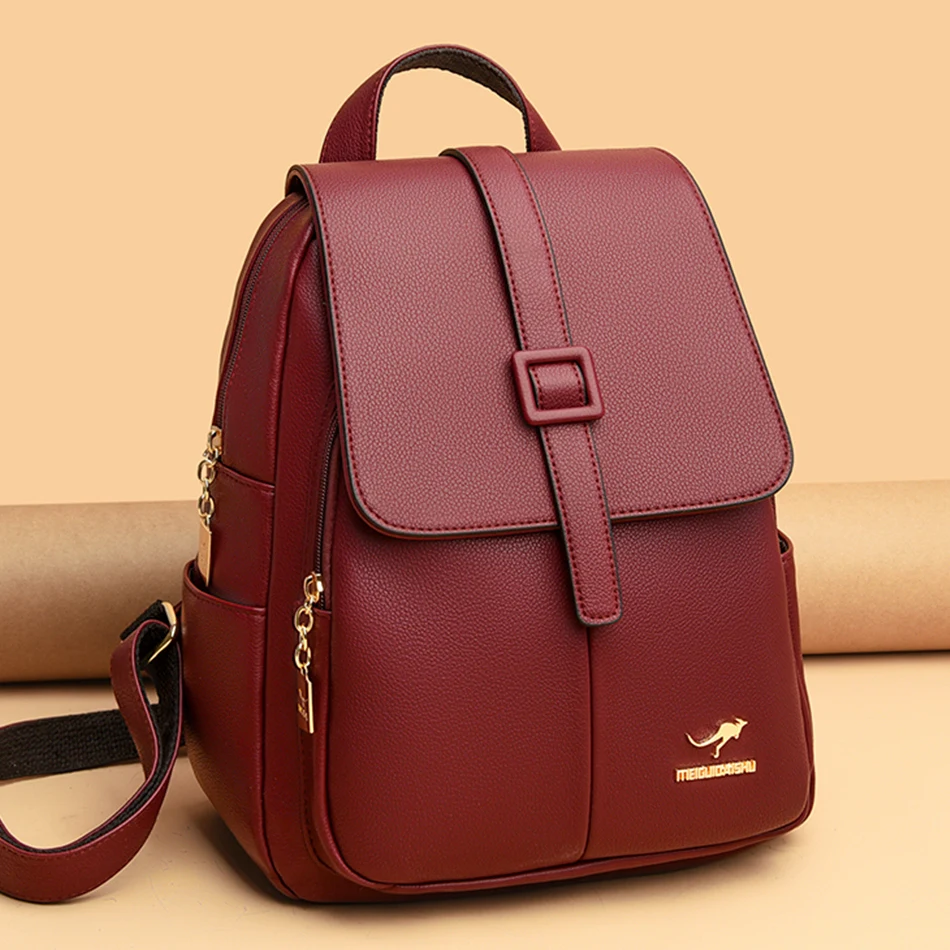 Women Leather Backpacks Female Shoulder Bag Sac A Dos Travel Ladies Bagpack Mochilas School Bags for Teenage Girls Preppy Style
Women Leather Backpacks Female Shoulder Bag Sac A Dos Travel Ladies Bagpack Mochilas School Bags for Teenage Girls Preppy Style