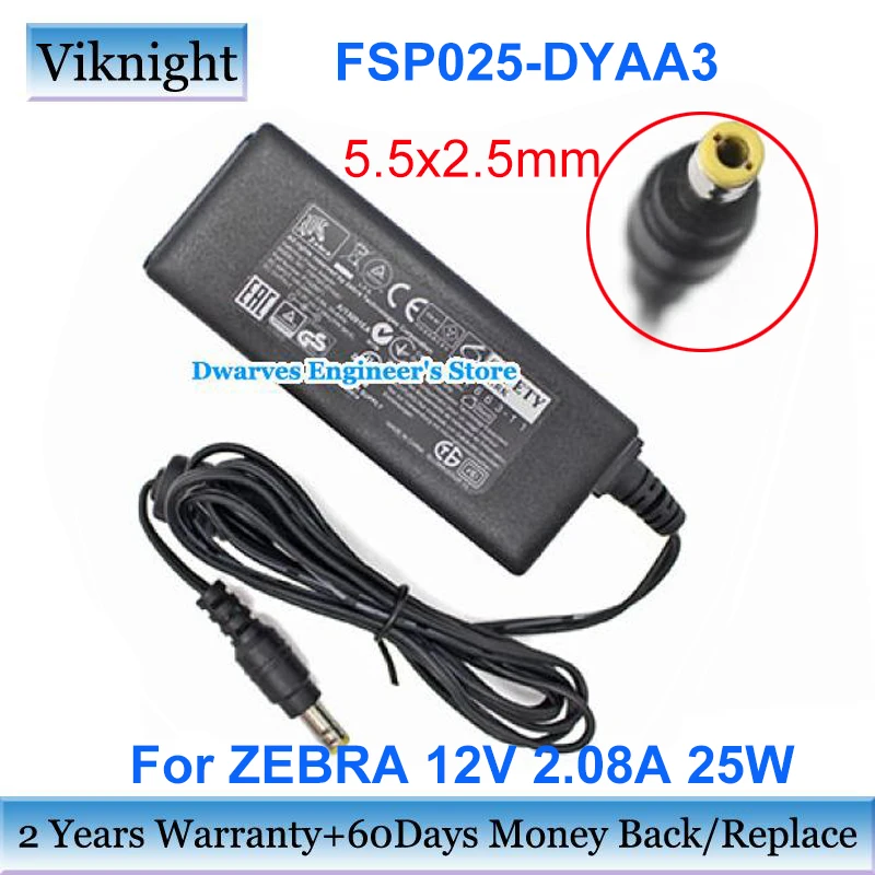 Натуральная печатающая головка для Zebra FSP025 DYAA3 P1029871 адаптер переменного тока 12V