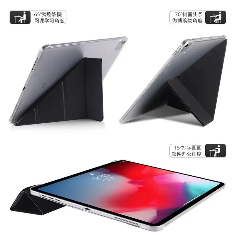 Case for iPad Air 9.7inch 10.2inch Pro 10.5inch Origami Standing Shell Case with Pencil Holder, Multi Angle Magnetic Back Cover
Case for iPad Air 9.7inch 10.2inch Pro 10.5inch Origami Standing Shell Case with Pencil Holder, Multi Angle Magnetic Back Cover