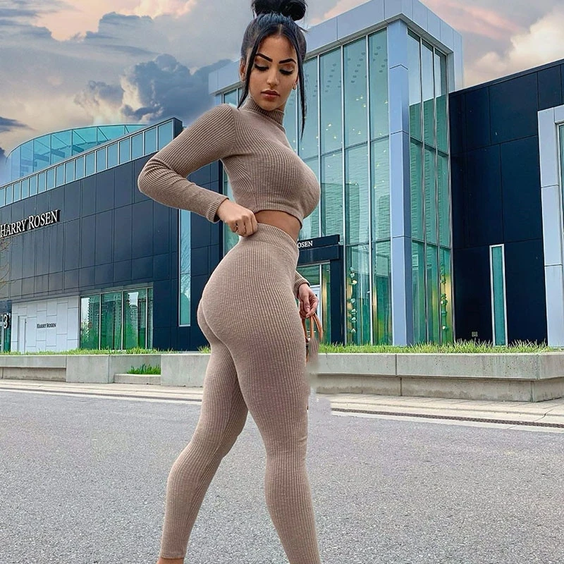 2 Piece Sets Women Sexy Knit Suit Slim Long Sleeve Sexy Navel Tops And Pants Tracksuits Long Pants Trousers Club Outfits
2 Piece Sets Women Sexy Knit Suit Slim Long Sleeve Sexy Navel Tops And Pants Tracksuits Long Pants Trousers Club Outfits