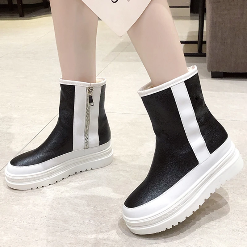 Winter Women Ankle Short Modern Boots Fashion 2021 Female Platform Shoes Ladies Casual Zippers Shoes New Woman Plush Boots
Winter Women Ankle Short Modern Boots Fashion 2021 Female Platform Shoes Ladies Casual Zippers Shoes New Woman Plush Boots