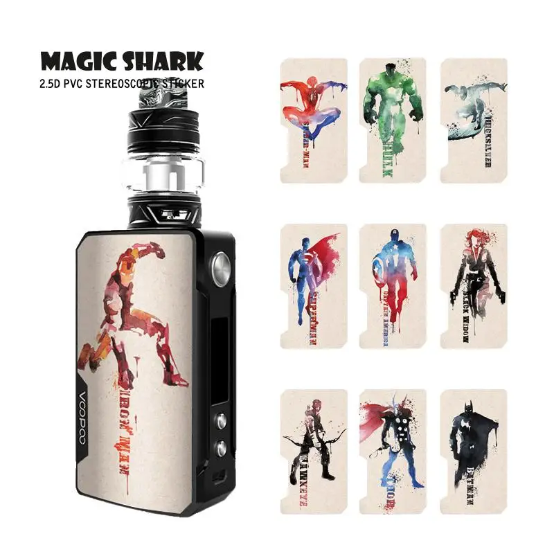 Фото Ультратонкий чехол наклейка Magic Shark Marvel DC Avengers Batman Super Man Hulk для Voopoo Drag 2 031(China)