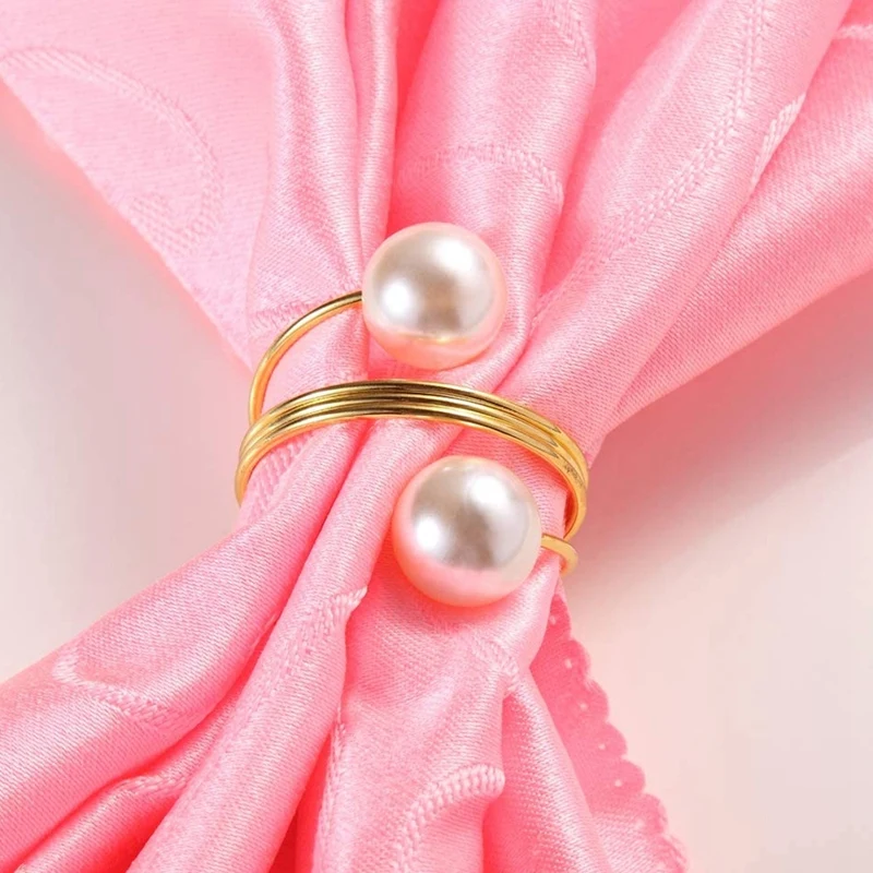 12 Pcs Double-Pearl Napkin Rings, Napkin Holders, Serviette Buckle for Wedding Reception, Festivals, Banquet 
12 Pcs Double-Pearl Napkin Rings, Napkin Holders, Serviette Buckle for Wedding Reception, Festivals, Banquet