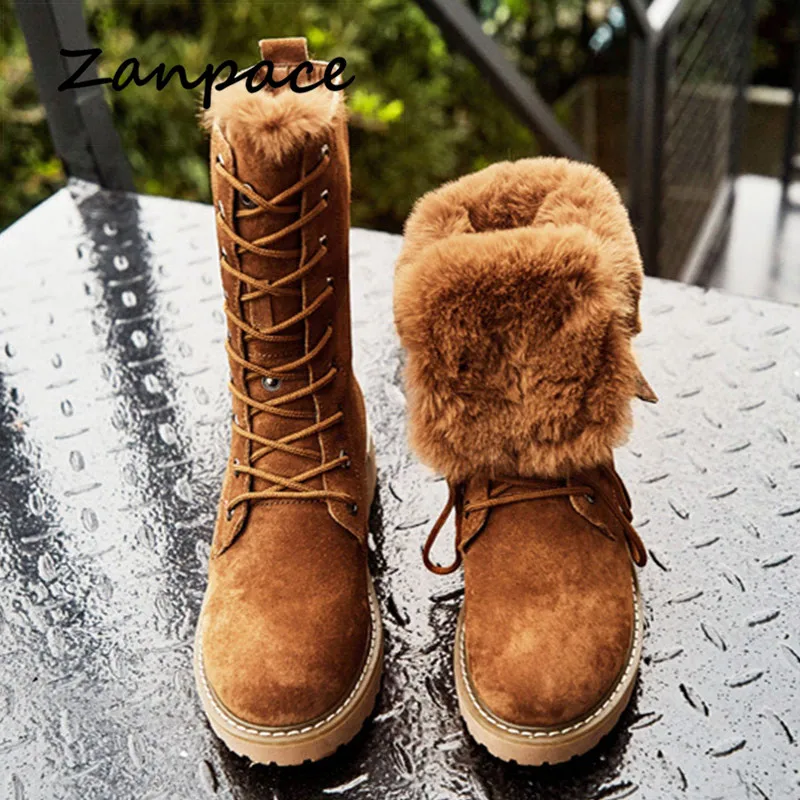 ZANPACE 2020 Winter Platform Women Boots Leather Fur Warm Plush Winter Snow Boots New Round Toe Lace-Up Winter Women Shoes
ZANPACE 2020 Winter Platform Women Boots Leather Fur Warm Plush Winter Snow Boots New Round Toe Lace-Up Winter Women Shoes