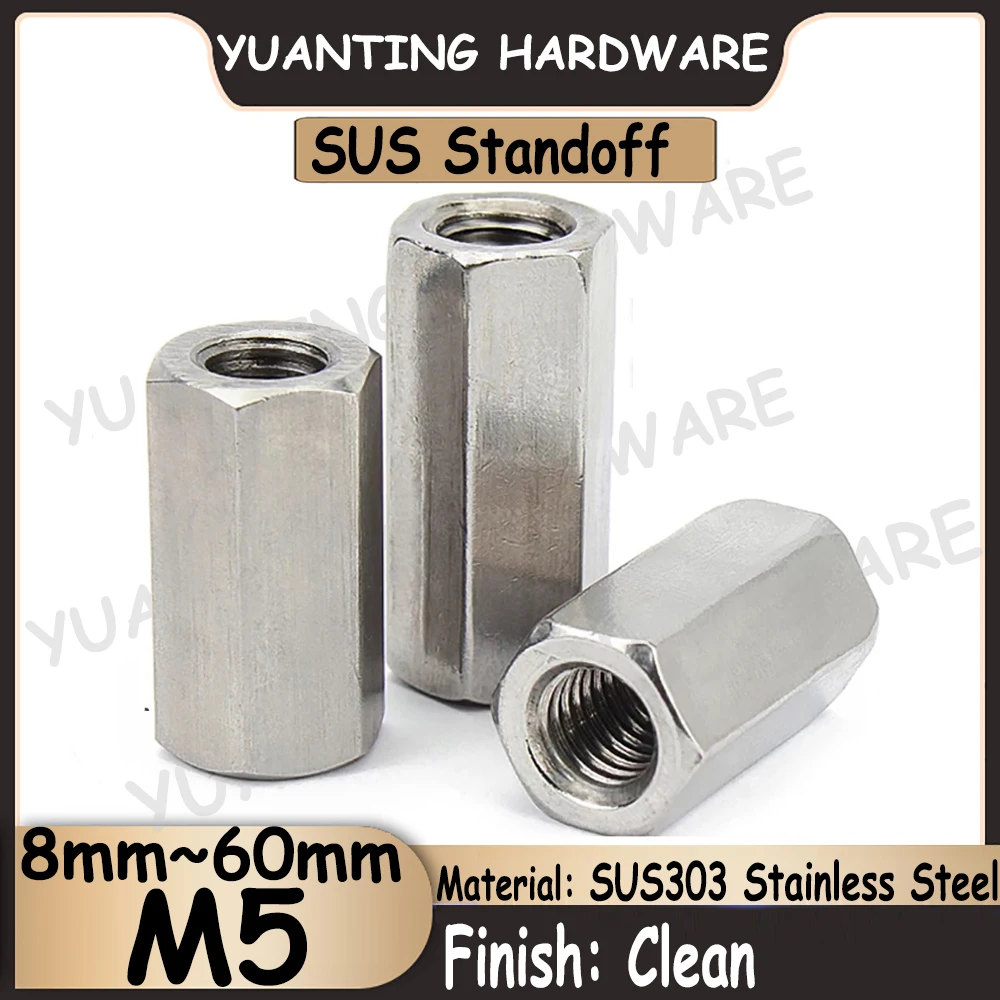 2Pcs~10Pcs M5x8mm~60mm Female to Female SUS303 Stainless Steel Standoff Spacer Hexagon Stud Hollow Pillars Isolation Column
2Pcs~10Pcs M5x8mm~60mm Female to Female SUS303 Stainless Steel Standoff Spacer Hexagon Stud Hollow Pillars Isolation Column