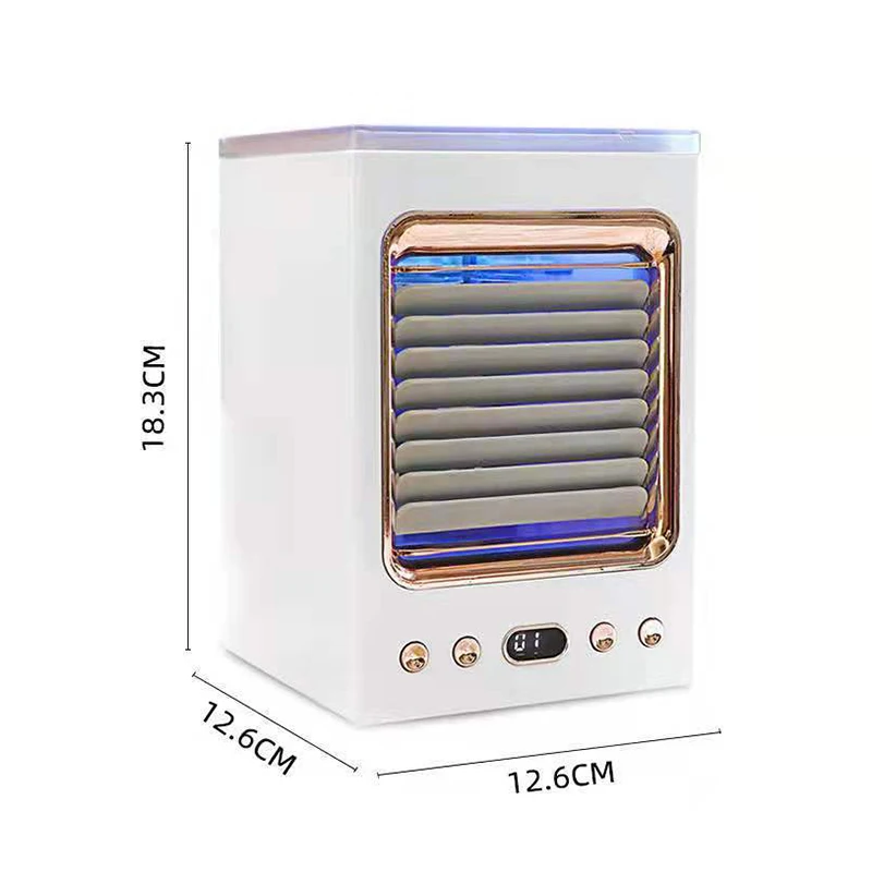 Portable Air Conditioner with Colorful LED Light Air Cooler with Humidifier Personal Air Conditioner Fan for Room Office Free
Portable Air Conditioner with Colorful LED Light Air Cooler with Humidifier Personal Air Conditioner Fan for Room Office Free