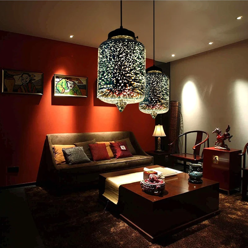 Art deco 3D colorful romantic Starry sky hanging Glass shade Pendant Lamp Lights Fixture E27 for kitchen Restaurant living room
Art deco 3D colorful romantic Starry sky hanging Glass shade Pendant Lamp Lights Fixture E27 for kitchen Restaurant living room