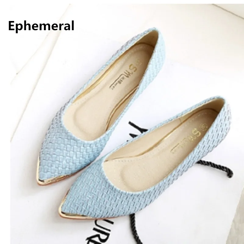 Lady's Weaving Glitter Flats Pointed Toe Plus Size Loafers Women 34-44 Blue Back White 2018 New Arrivals Breathable Slip-ons
Lady's Weaving Glitter Flats Pointed Toe Plus Size Loafers Women 34-44 Blue Back White 2018 New Arrivals Breathable Slip-ons