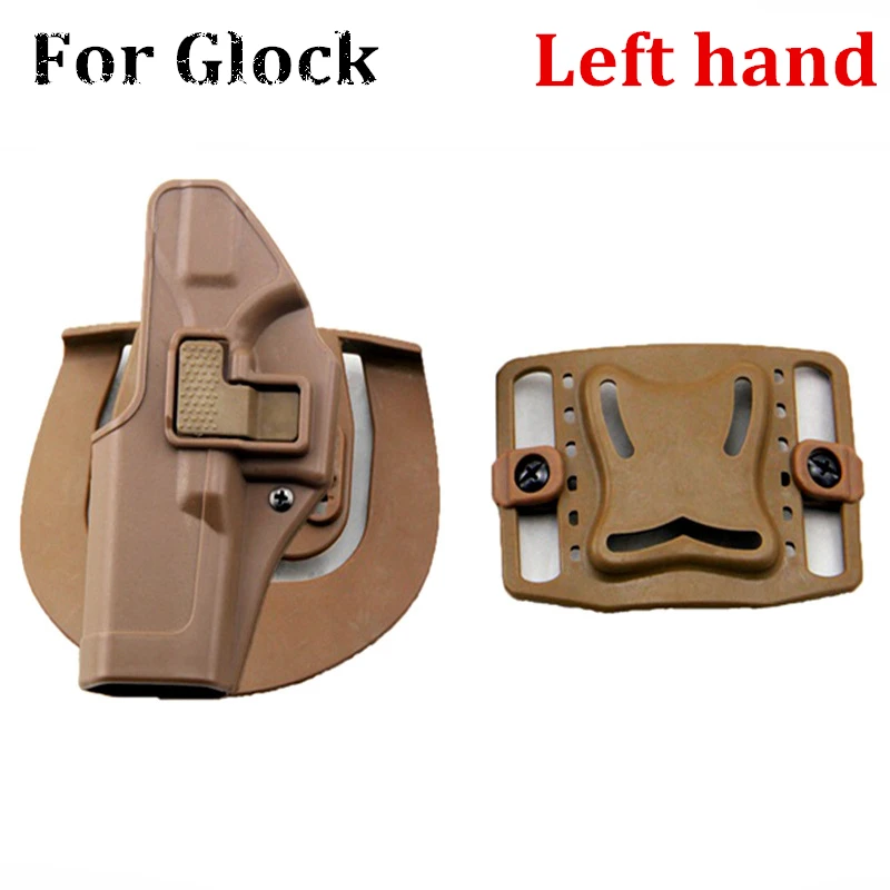 Tactical Glock Airsoft Pistol Belt Holster Pistol Hunting Accessories Gun Case Left / Right Hand For Glock 17 19 22 23 31
Tactical Glock Airsoft Pistol Belt Holster Pistol Hunting Accessories Gun Case Left / Right Hand For Glock 17 19 22 23 31
