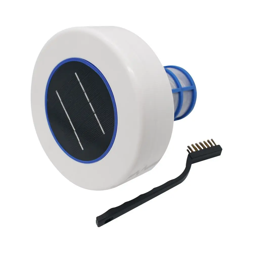 

1.5-2W Solar Pool Ionizer Water Purifier For Keep Pool Cleaner Kills Algae Pool Ionizer For Outdoor Hot Tub With Brush