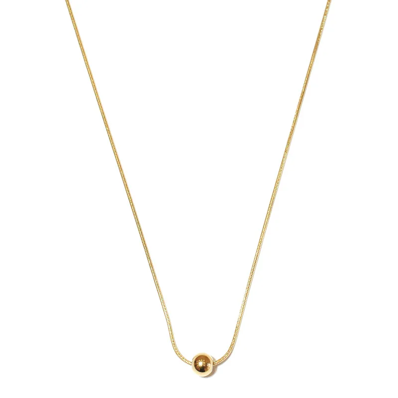Ladies Necklace Fashion The girl a gift Titanium steel plating gold exquisite Beautiful little round bead clavicle chain
Ladies Necklace Fashion The girl a gift Titanium steel plating gold exquisite Beautiful little round bead clavicle chain