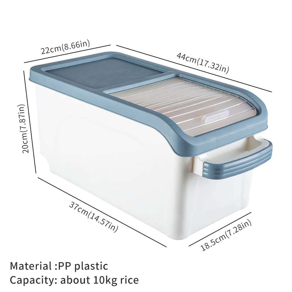 Home Food Storage Rice Bucket Kitchen Plastic Grains Insect-Proof Storage Box Sealed Moisture-Proof Storage Organizer Wholesale 
Home Food Storage Rice Bucket Kitchen Plastic Grains Insect-Proof Storage Box Sealed Moisture-Proof Storage Organizer Wholesale