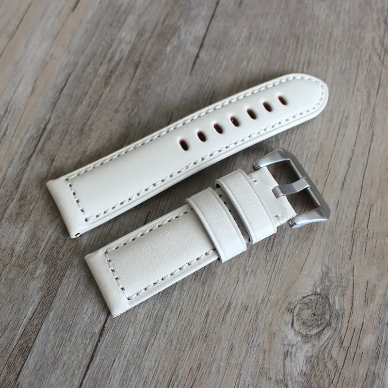 24mm White Cow Leather Watch Strap Handmade Leather Strap Business Formal Watch Men's Leather Belt
24mm White Cow Leather Watch Strap Handmade Leather Strap Business Formal Watch Men's Leather Belt