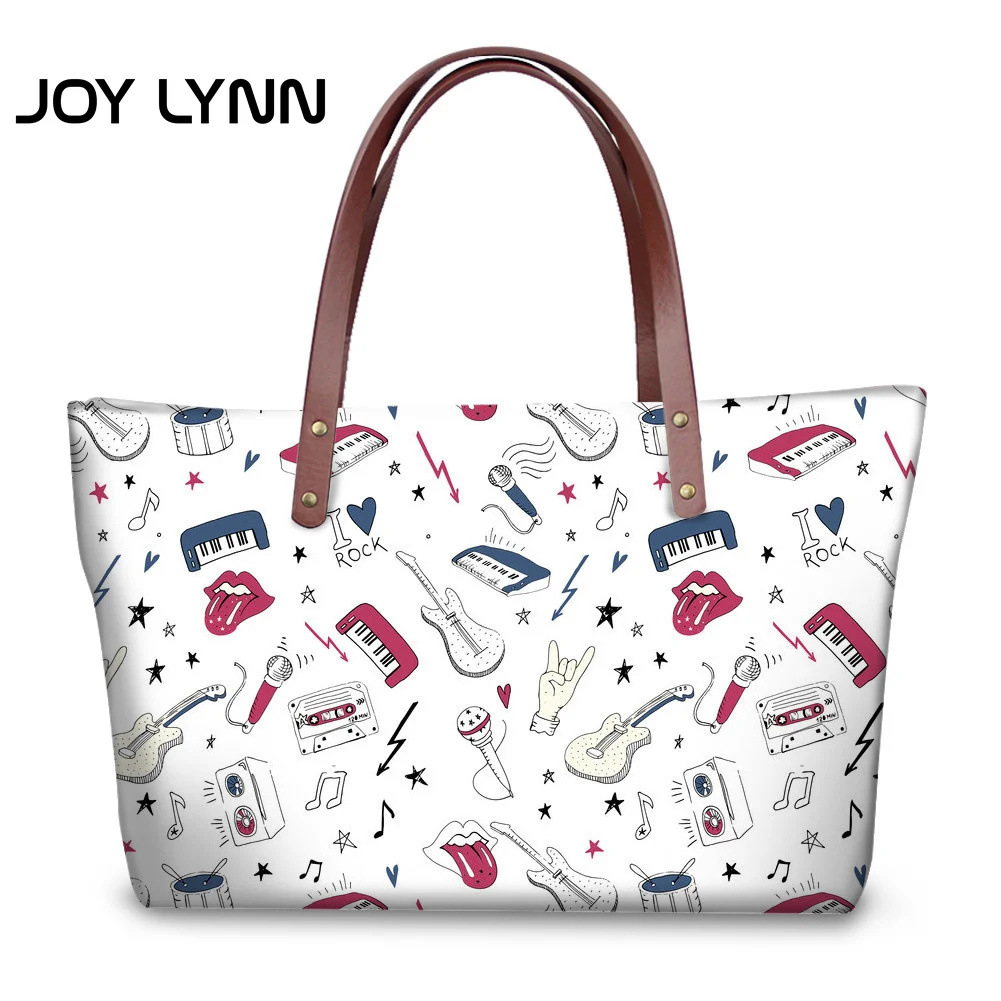 JOY LYNN Fashion Ladies Large Capacity Handbags Music Notes with Piano Keyboard Pattern Tote Bags Shopping Casual Shoulder Bag
JOY LYNN Fashion Ladies Large Capacity Handbags Music Notes with Piano Keyboard Pattern Tote Bags Shopping Casual Shoulder Bag