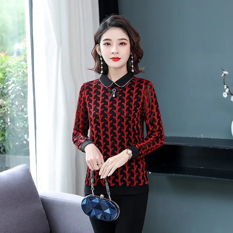 2022 Autumn Spring New Turndown Collar Long Sleeve Woman T-shirts Fashion Korean Style Striped Oversized Bottom Shirt Clothing
2022 Autumn Spring New Turndown Collar Long Sleeve Woman T-shirts Fashion Korean Style Striped Oversized Bottom Shirt Clothing
