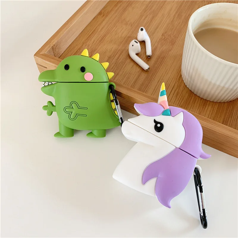 for Airpods 12 Case 3D Cartoon Unicorn AirPod 12 Dinosaur Silicone Shockproof Bluetooth Wireless Protective Cover Accessories
for Airpods 12 Case 3D Cartoon Unicorn AirPod 12 Dinosaur Silicone Shockproof Bluetooth Wireless Protective Cover Accessories