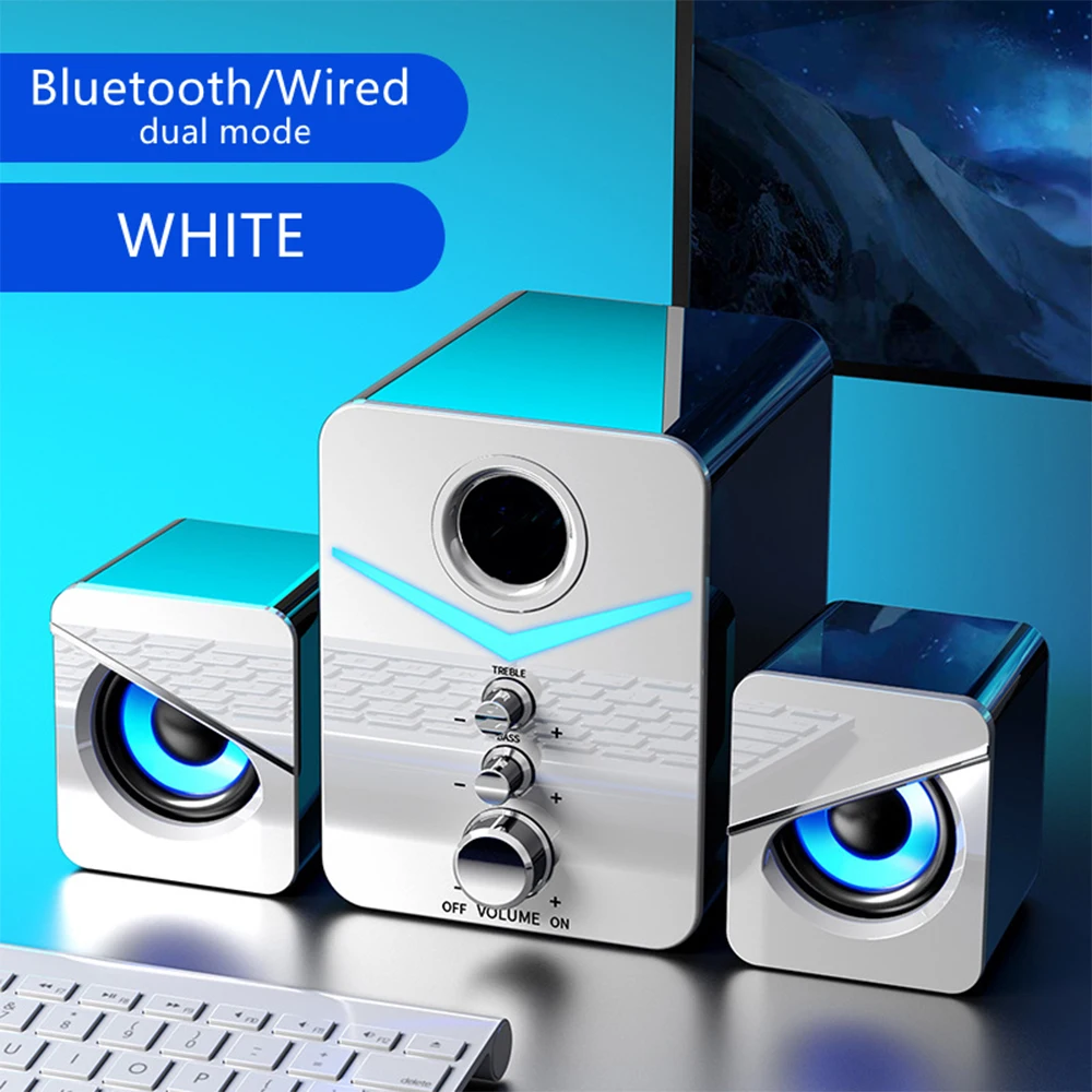 Computer Speakers Volume Control Bass Subwoofer Music Boombox for Desktop Laptop TV Home Theater System
Computer Speakers Volume Control Bass Subwoofer Music Boombox for Desktop Laptop TV Home Theater System