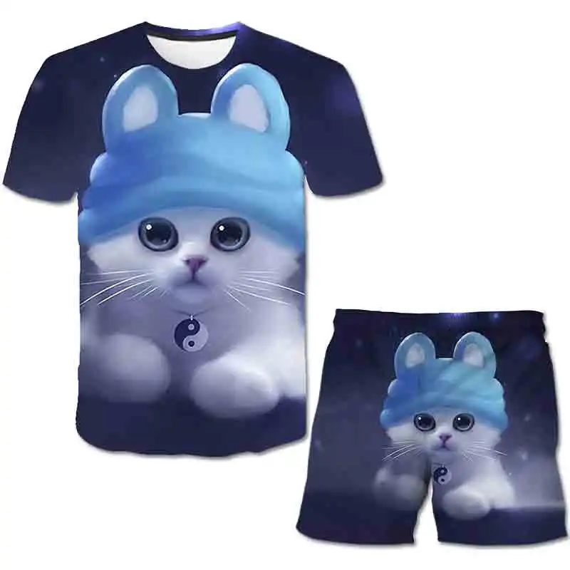Summer hot sale Cute cat Boy Clothing Set Summer animal T-Shirt Children Clothes Shorts Suit for polyester Outfit Outfit
Summer hot sale Cute cat Boy Clothing Set Summer animal T-Shirt Children Clothes Shorts Suit for polyester Outfit Outfit