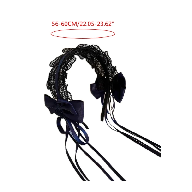 E56F Lace Headbands for Women Bowknot Adorn Headwear with Tassel Cosplay Party
E56F Lace Headbands for Women Bowknot Adorn Headwear with Tassel Cosplay Party