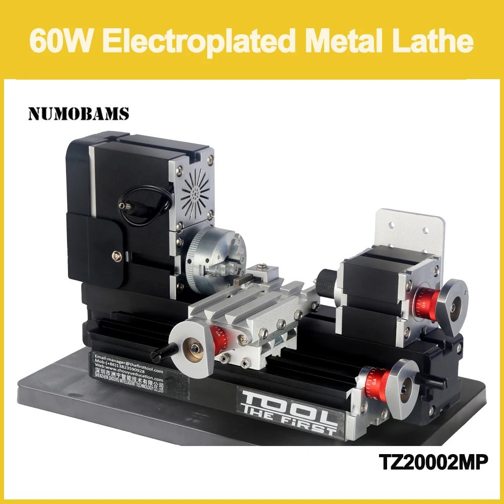 Фото TZ20002MP 60W Гальванизированный Металлический Мини токарный станок с подвалом/мощный