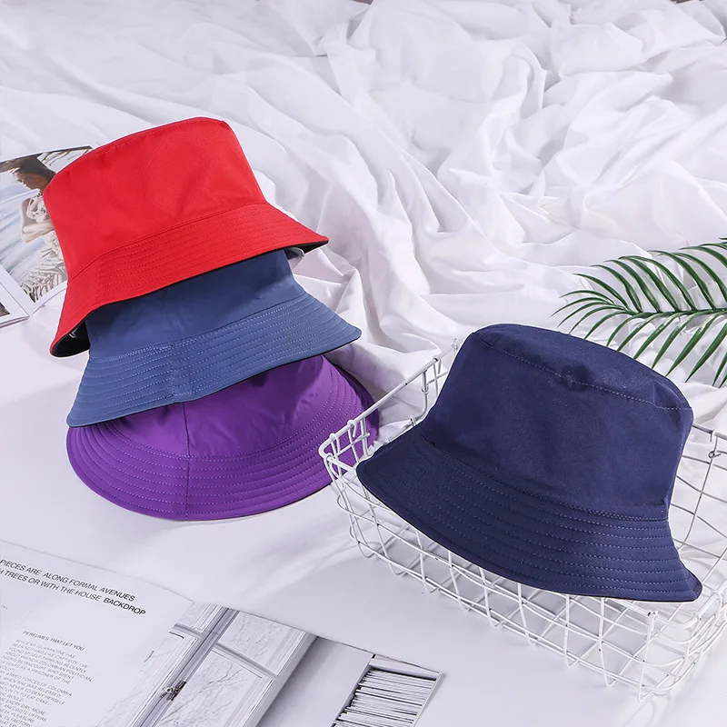 New Double-faced Unisex Bucket Hat Candy Color Sunscreen Women Hat Outdoor Travel Cycling Caps Fishermen Hats Panama Cap
New Double-faced Unisex Bucket Hat Candy Color Sunscreen Women Hat Outdoor Travel Cycling Caps Fishermen Hats Panama Cap