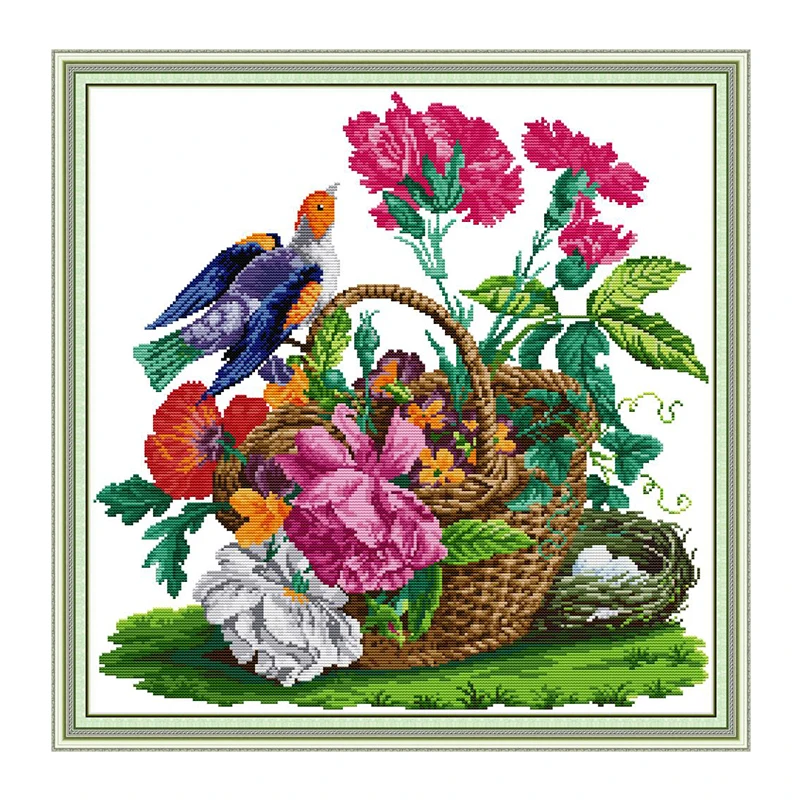 Birdie and Flower Basket Counted Cross-stitch Embroidery Kits DIY Handwork Needlework Printed on Canvas Cross Stitch Sets
Birdie and Flower Basket Counted Cross-stitch Embroidery Kits DIY Handwork Needlework Printed on Canvas Cross Stitch Sets