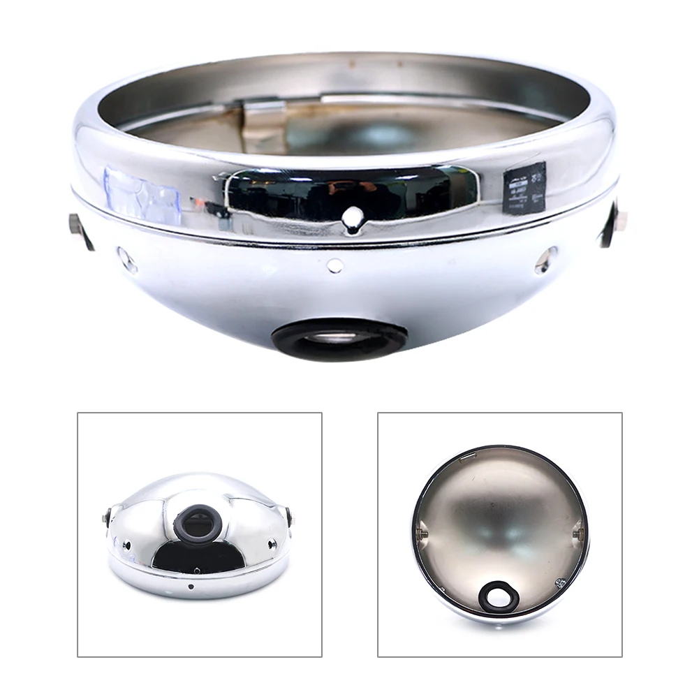 7" Motorcycle Front Headlight Housing Shell Head Lamp Bulb Bucket For Harley Softail Fotboy Models Universal Steel Silver
7" Motorcycle Front Headlight Housing Shell Head Lamp Bulb Bucket For Harley Softail Fotboy Models Universal Steel Silver
