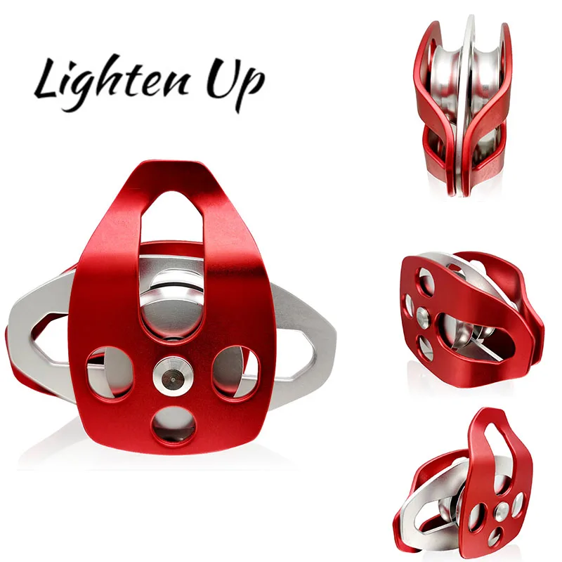 25KN double pulley for outdoor rock climbing rope ice mountain belt lifting Red/ Blue
25KN double pulley for outdoor rock climbing rope ice mountain belt lifting Red/ Blue