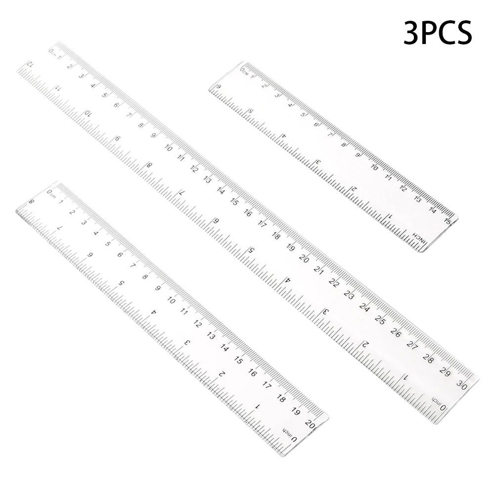 3pcs Clear For Student Kids Home Professional Straight Rulers Measuring Tool Transparent School Office Plastic Accessories
3pcs Clear For Student Kids Home Professional Straight Rulers Measuring Tool Transparent School Office Plastic Accessories