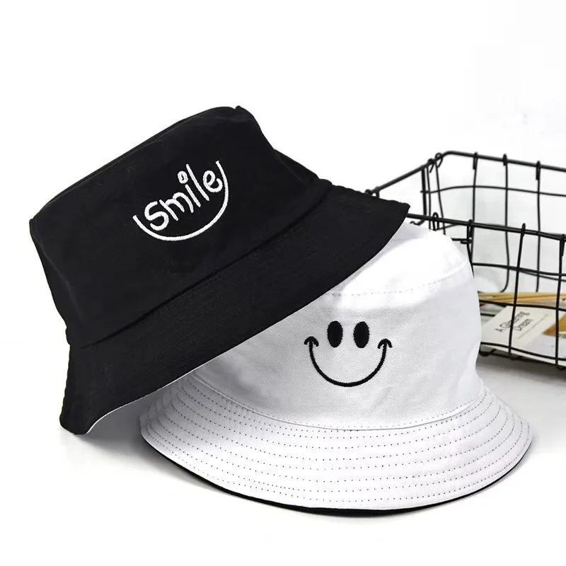 Smiling Face Double Sided Bucket Hat Unisex Bob Cap Hip Hop Gorro Women Men Sunscreen Shade Travel Spring Summer Cap 
Smiling Face Double Sided Bucket Hat Unisex Bob Cap Hip Hop Gorro Women Men Sunscreen Shade Travel Spring Summer Cap