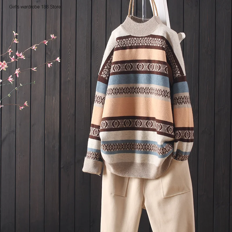 Look for autumn and winter new loose and versatile casual embroidery round neck Pullover Sweater women's long sleeve
Look for autumn and winter new loose and versatile casual embroidery round neck Pullover Sweater women's long sleeve