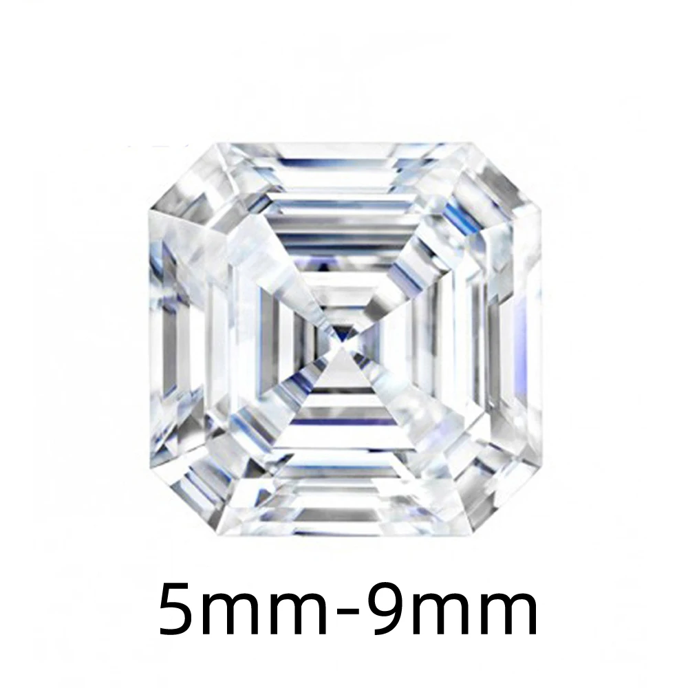 Moissanite Loose Testing Positive Colorless VS DEF Color 5mm to 9mm Asscher Cut Gem stone Super Quality
Moissanite Loose Testing Positive Colorless VS DEF Color 5mm to 9mm Asscher Cut Gem stone Super Quality
