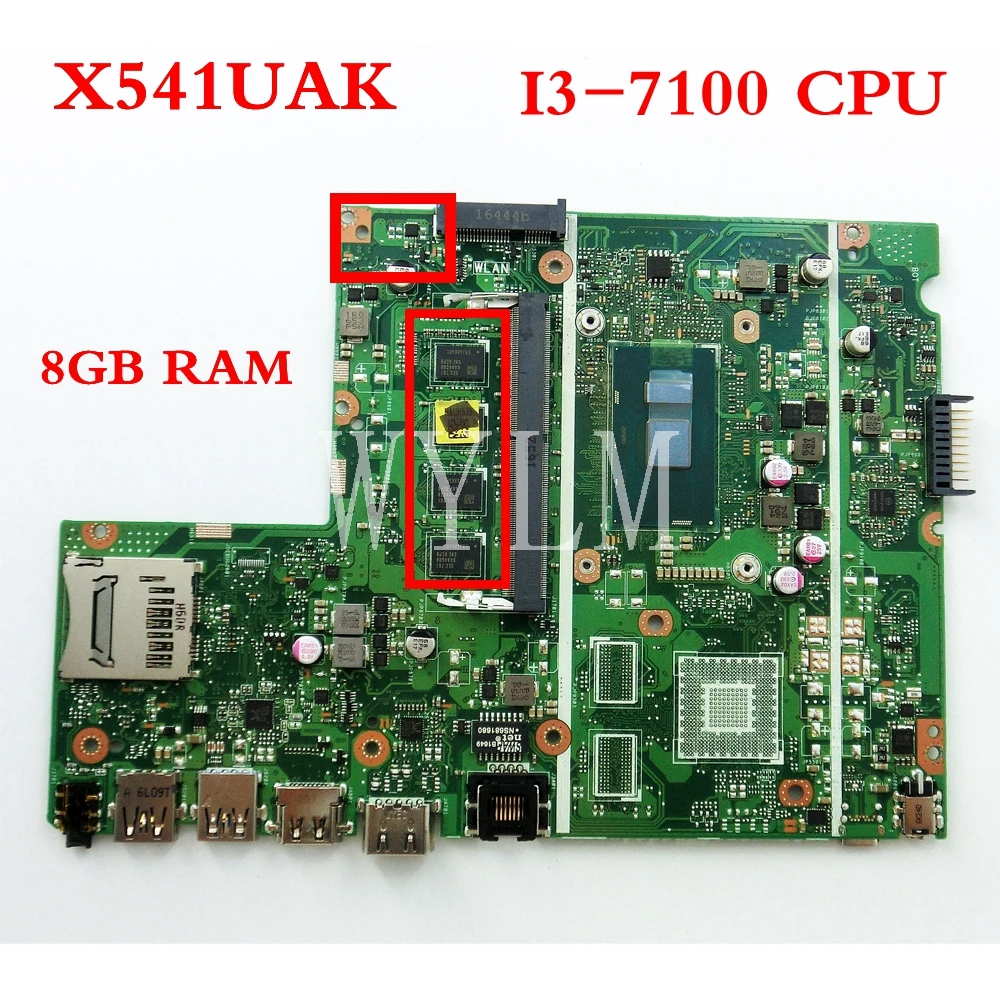 Материнская плата X541UAK, 8 Гб памяти с процессором REV2.0 для ASUS X541UVK X541UA, протестированная материнская плата для ноутбука, рабочая, бесплатная до... 
Материнская плата X541UAK, 8 Гб памяти с процессором REV2.0 для ASUS X541UVK X541UA, протестированная материнская плата для ноутбука, рабочая, бесплатная до...