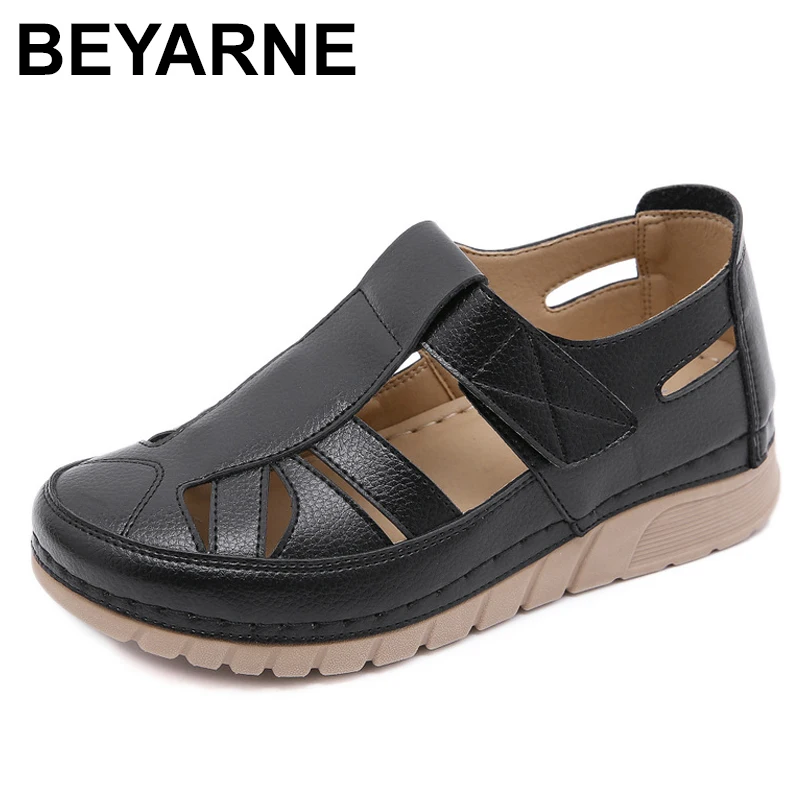 BEYARNE Europe and the United States single shoes car wedges lightsome hollow out cool mom fall big yards
BEYARNE Europe and the United States single shoes car wedges lightsome hollow out cool mom fall big yards