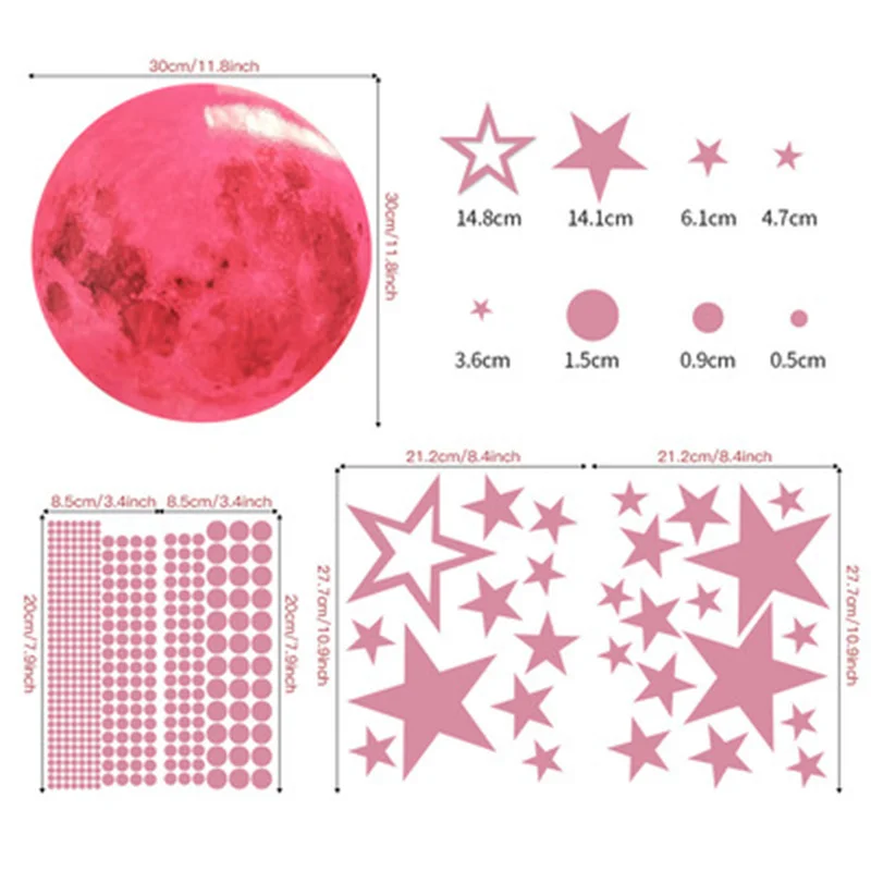 435Pcs Luminous Glowing Wall Stickers Pink Blue Green Light Stars Moon Ceiling Children Wall Bedroom Living Room Decoration
435Pcs Luminous Glowing Wall Stickers Pink Blue Green Light Stars Moon Ceiling Children Wall Bedroom Living Room Decoration