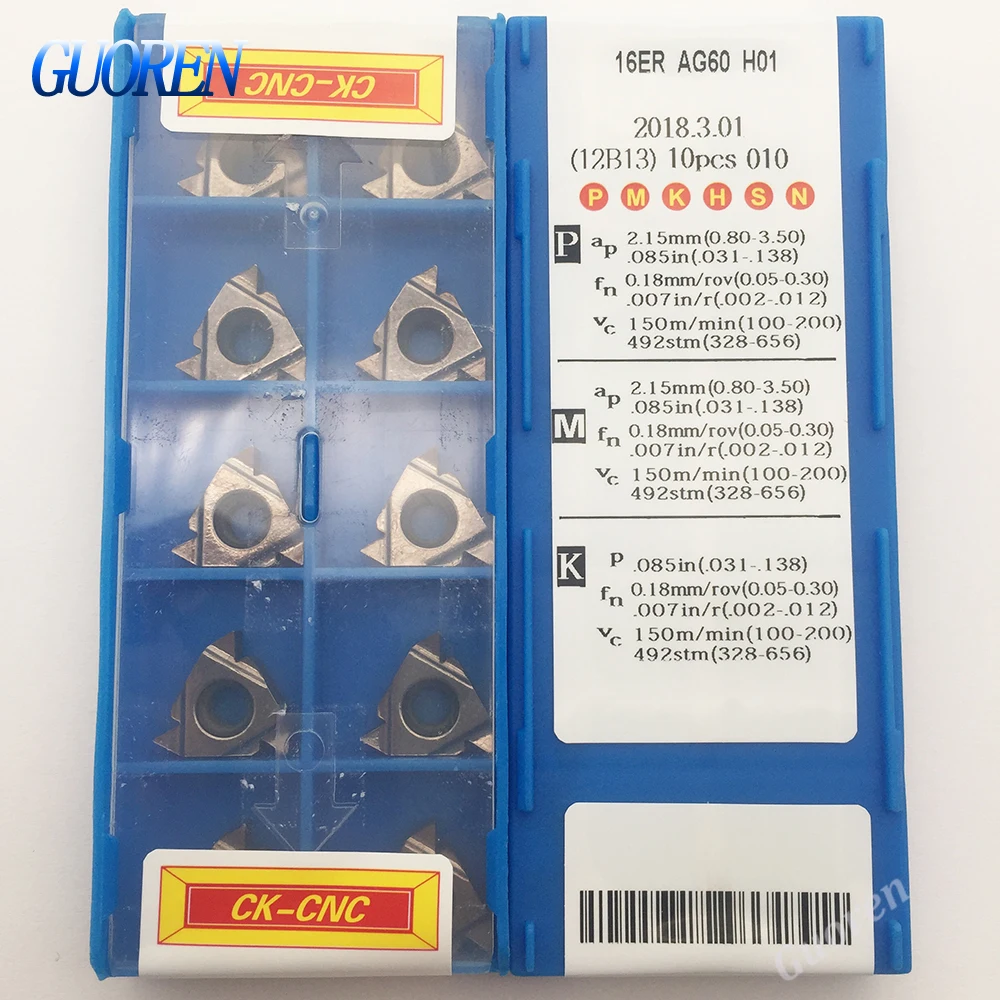 10 шт. 16ER AG60 H01/16IR AG60 H01 алюминиевая Резьбовая вставка с ЧПУ карбидные вставки для резки
10 шт. 16ER AG60 H01/16IR AG60 H01 алюминиевая Резьбовая вставка с ЧПУ карбидные вставки для резки