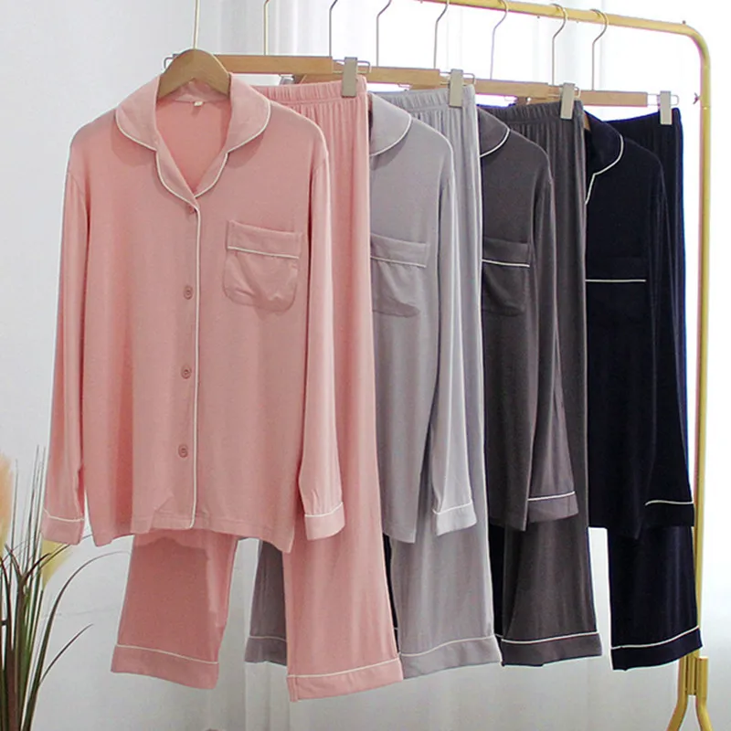 Cotton Pajamas Women's Spring Autumn Pajamas Set Modal Cotton Pajamas Long Sleeve Winter Women's Loose Cardigan Two-piece Set Fa
Cotton Pajamas Women's Spring Autumn Pajamas Set Modal Cotton Pajamas Long Sleeve Winter Women's Loose Cardigan Two-piece Set Fa