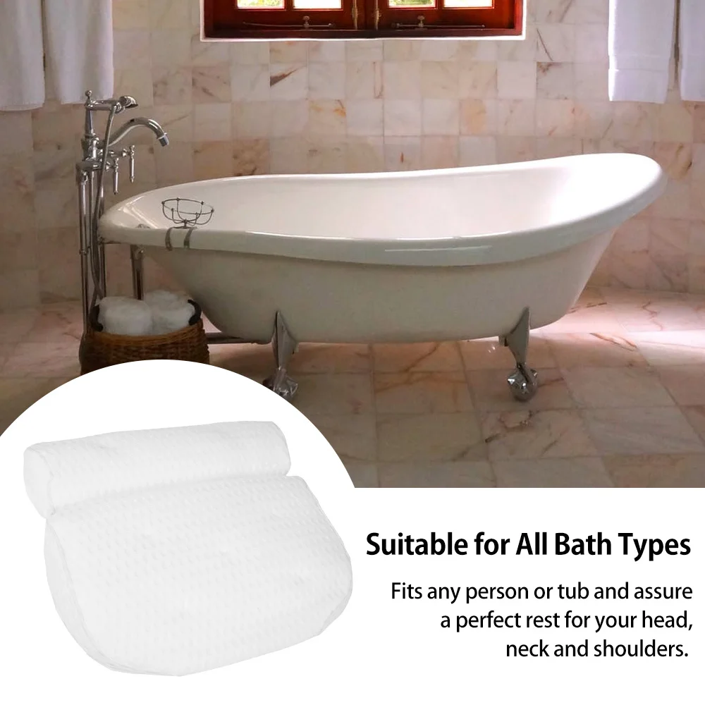 Tub Pillow Neck Back Support Headrest Pillow for Home Hot Tub Bathroom Relaxing Bathtub Suction Cushion Accersories
Tub Pillow Neck Back Support Headrest Pillow for Home Hot Tub Bathroom Relaxing Bathtub Suction Cushion Accersories