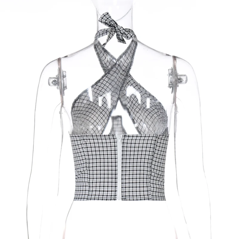 Sexy Cross Bandage Corset Zipper Plaid Tanks Halter Hollow Out Backless Bodycon Sweet Elegant Streetwear 2021 Women's Clothes
Sexy Cross Bandage Corset Zipper Plaid Tanks Halter Hollow Out Backless Bodycon Sweet Elegant Streetwear 2021 Women's Clothes