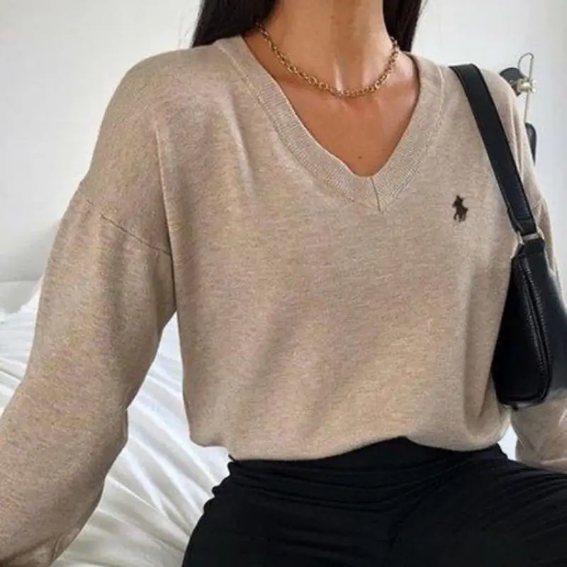 Ownest 2021 New Pullovers Fashion Women Autumn Thin T-Shirt Solid V-Neck Loose Casual Daily Basic Long Sleeve Women Clothing Top
Ownest 2021 New Pullovers Fashion Women Autumn Thin T-Shirt Solid V-Neck Loose Casual Daily Basic Long Sleeve Women Clothing Top