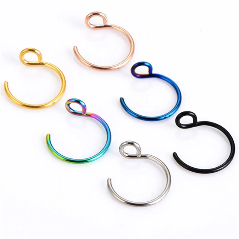 6/12Pcs Stainless Steel Fake Nose Ring Cheater Lip clip Hoop Piercing Labret Non Piercing Nose Jewelry Industrial Body Jewelry
6/12Pcs Stainless Steel Fake Nose Ring Cheater Lip clip Hoop Piercing Labret Non Piercing Nose Jewelry Industrial Body Jewelry