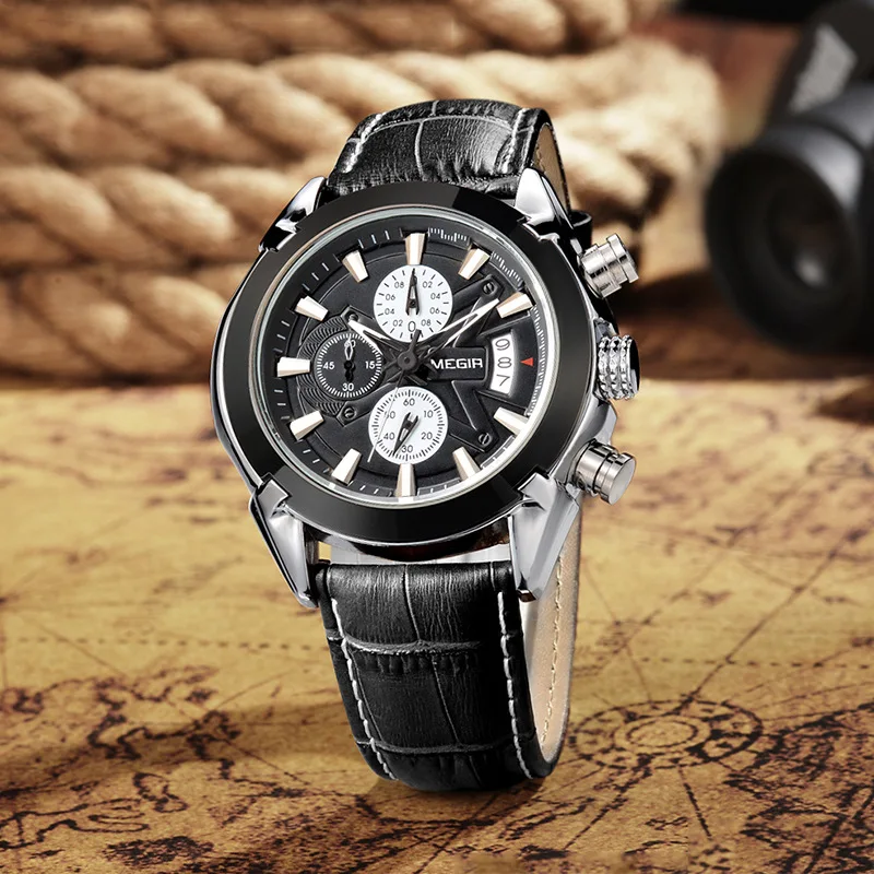 MEGIR Brand Luxury Men's Watch Casual Quartz Waterproof Leather Strap Fashion Male Clock Relogio Masculino
MEGIR Brand Luxury Men's Watch Casual Quartz Waterproof Leather Strap Fashion Male Clock Relogio Masculino