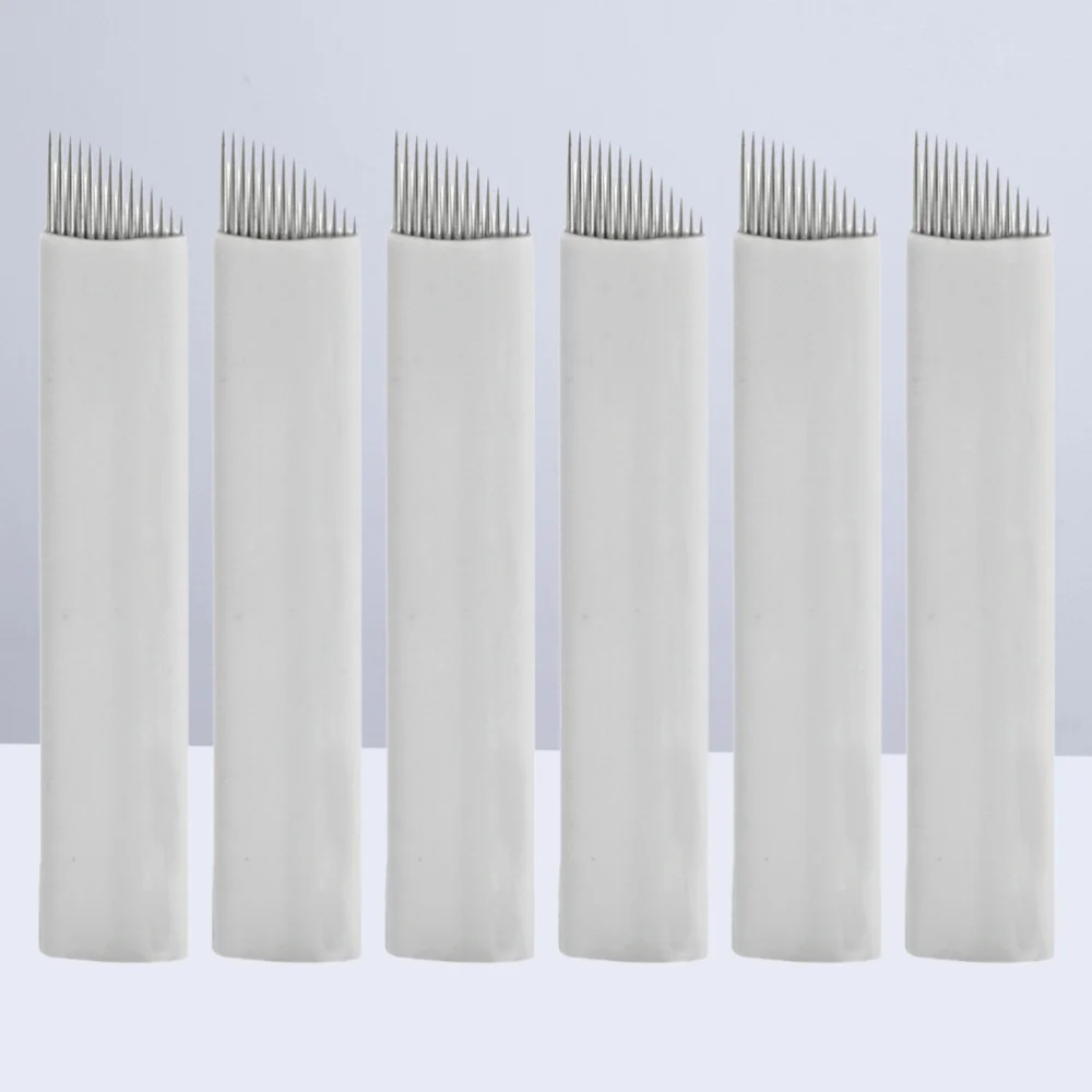 50pcs Blades 14 Needle Permanente Make-up Blades Microblading Pen (Blue) 
50pcs Blades 14 Needle Permanente Make-up Blades Microblading Pen (Blue)