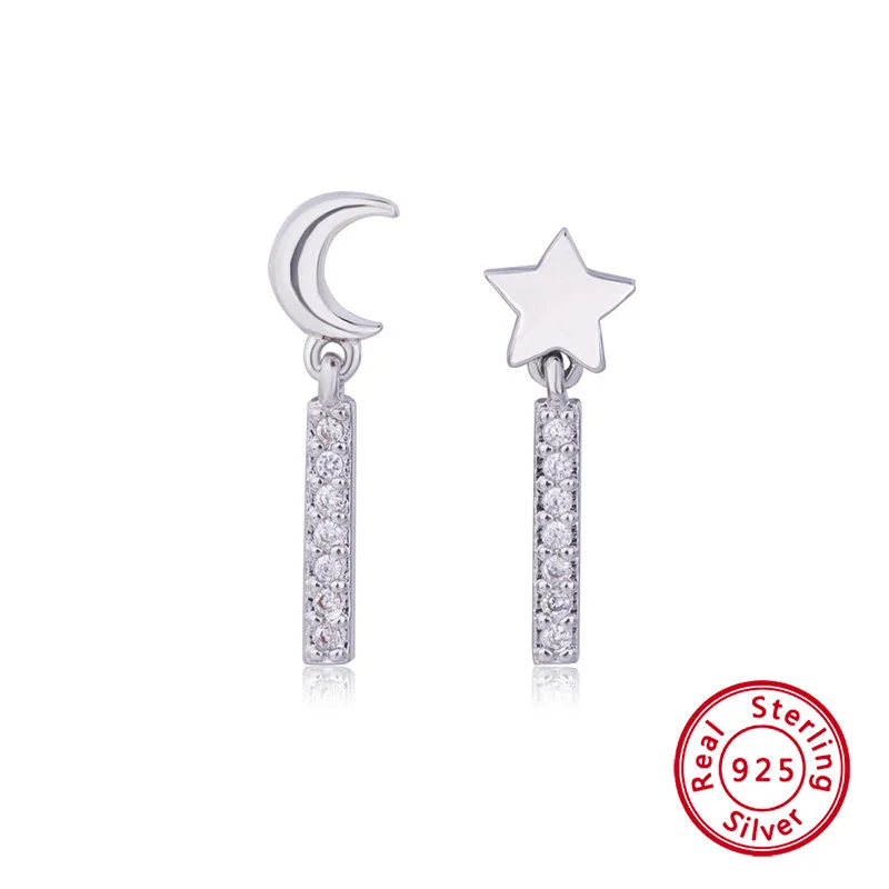 1 Pair Sweet Moon and Star Charm 925 Sterling Silver Ear Studs Fashion Fine Jewelry 2021 Luxury Design Earrings
1 Pair Sweet Moon and Star Charm 925 Sterling Silver Ear Studs Fashion Fine Jewelry 2021 Luxury Design Earrings