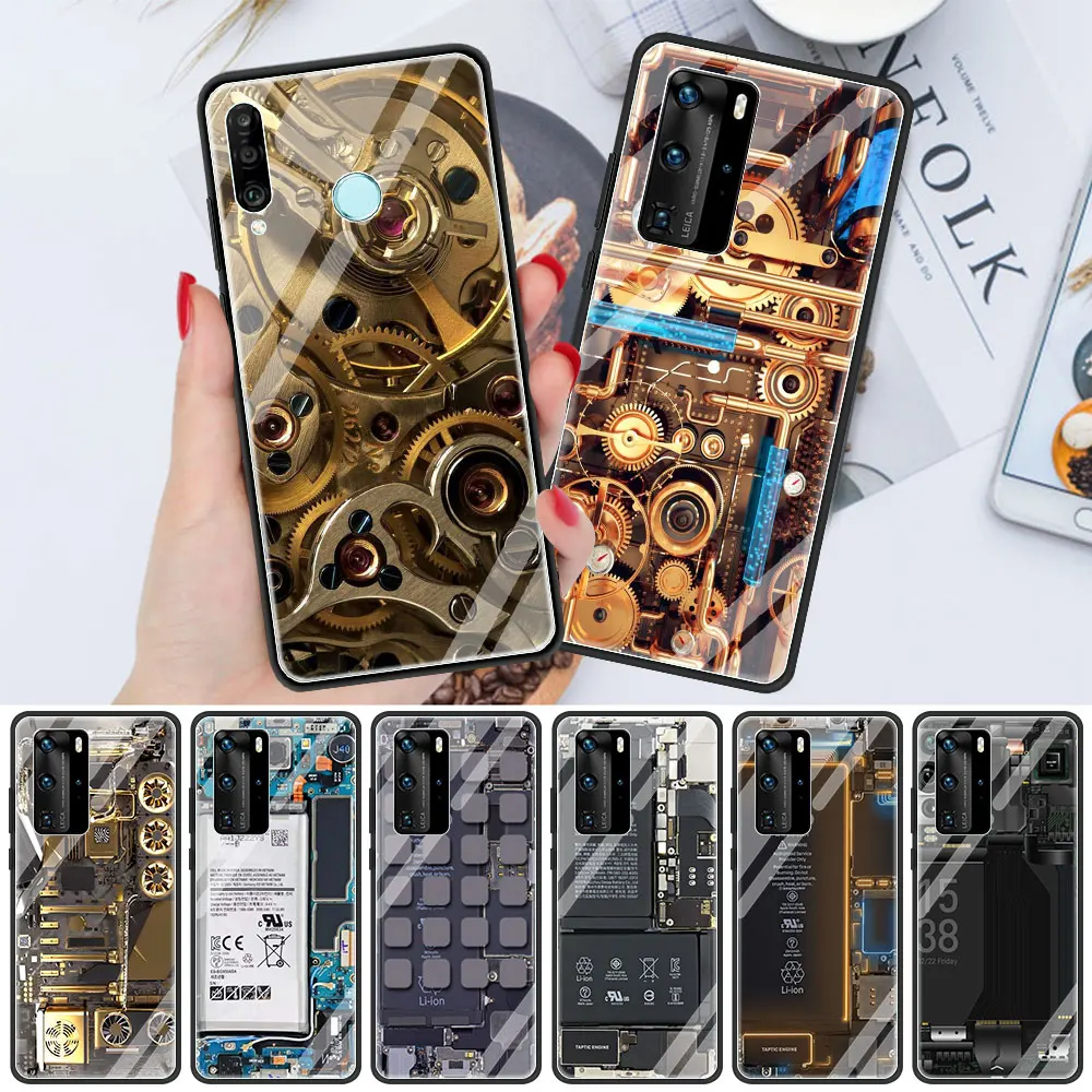 Circuit Board Tempered Glass Coque for Huawei P30 P20 P10 Lite P40 P30 Pro P Smart Pro Z Silicone Edge Phone Case Funda
Circuit Board Tempered Glass Coque for Huawei P30 P20 P10 Lite P40 P30 Pro P Smart Pro Z Silicone Edge Phone Case Funda