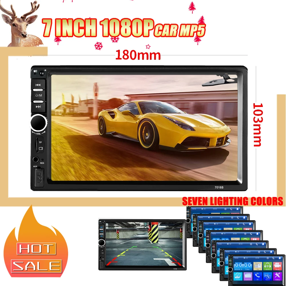 2Din car radio car videos Bluetooth 7 inch touch screen stereo FM audio stereo MP5 MP4 player SD USB with camera 12V24V 1080P FM
2Din car radio car videos Bluetooth 7 inch touch screen stereo FM audio stereo MP5 MP4 player SD USB with camera 12V24V 1080P FM