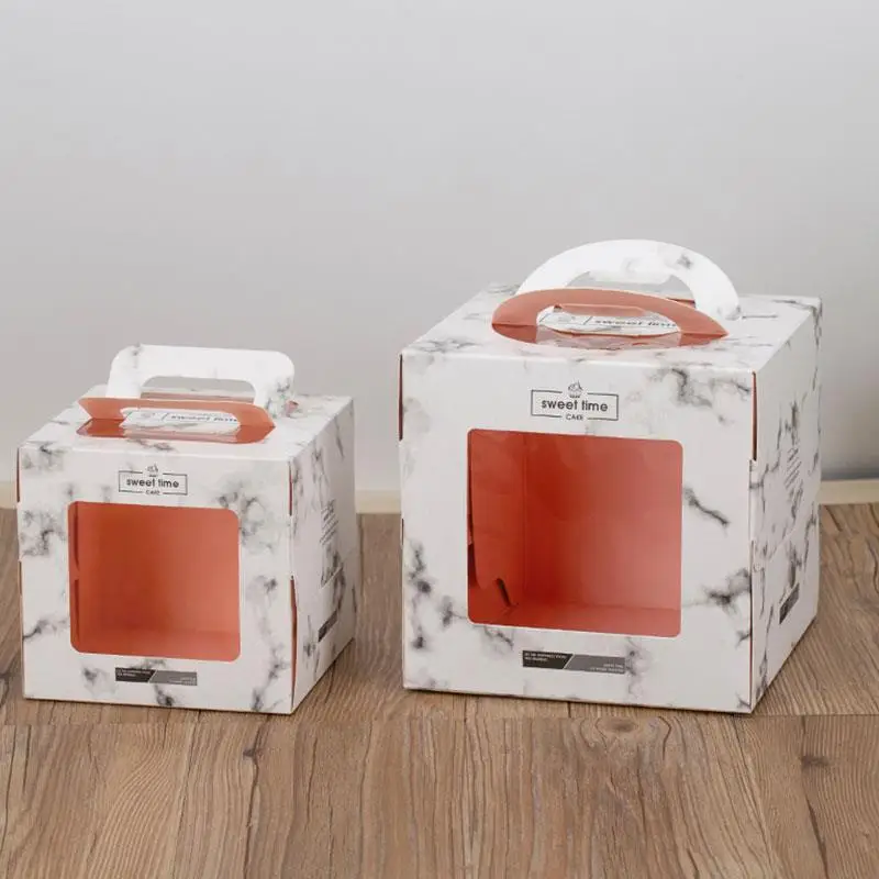 1Pc Marbling Printed Handle Paper Cake Box With Window Birthday Party Baby Shower Celebrate Handmade Gift Packaging Decoration
1Pc Marbling Printed Handle Paper Cake Box With Window Birthday Party Baby Shower Celebrate Handmade Gift Packaging Decoration