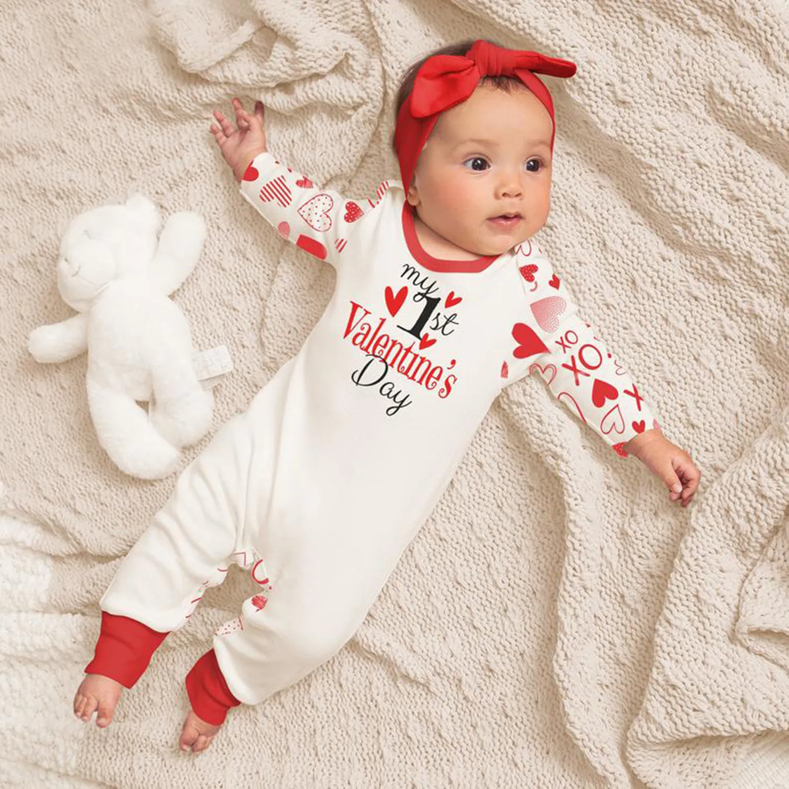 Toddler Newborn Infant Baby Girls Valentine's Day Letter Print Long Sleeve Romper Jumpsuit+Headbands Newborn Clothes Set 0M-24M
Toddler Newborn Infant Baby Girls Valentine's Day Letter Print Long Sleeve Romper Jumpsuit+Headbands Newborn Clothes Set 0M-24M